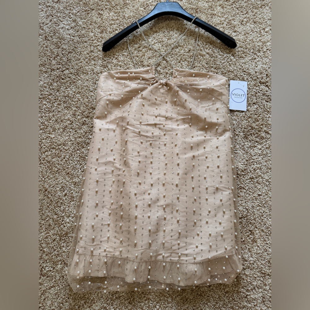 Violet Weekend Pearl A Line Mini Dress Juniors